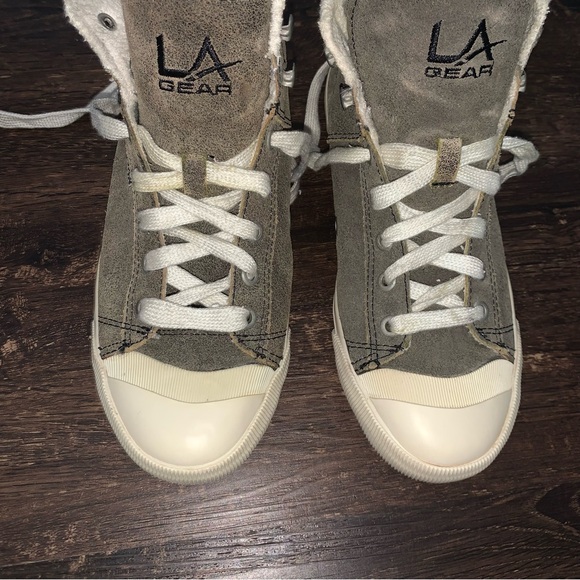 Vintage La Gear Women’s Suede Lace Up Hi Tops Size 7.5 Excellent Condition - Picture 3 of 8